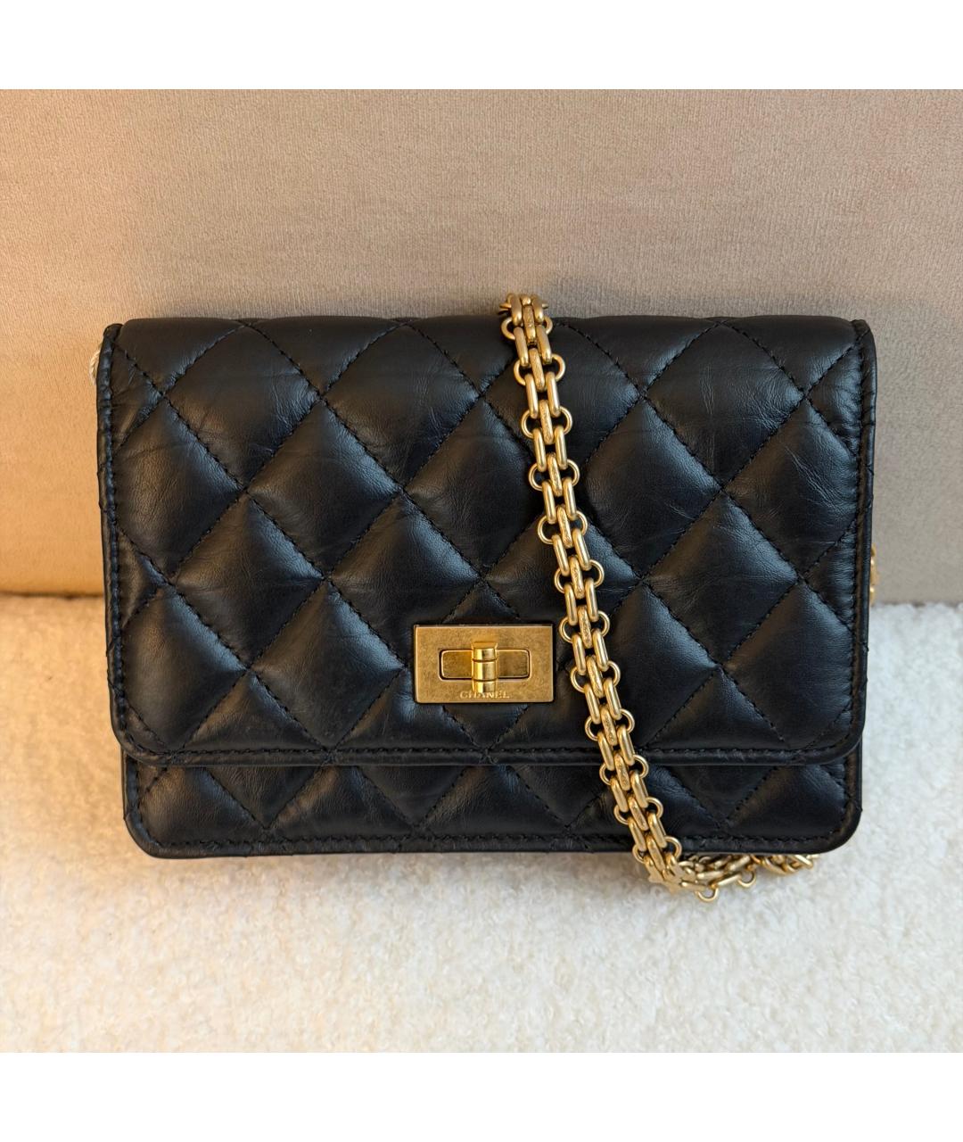CHANEL Черная кожаная сумка через плечо, фото 8