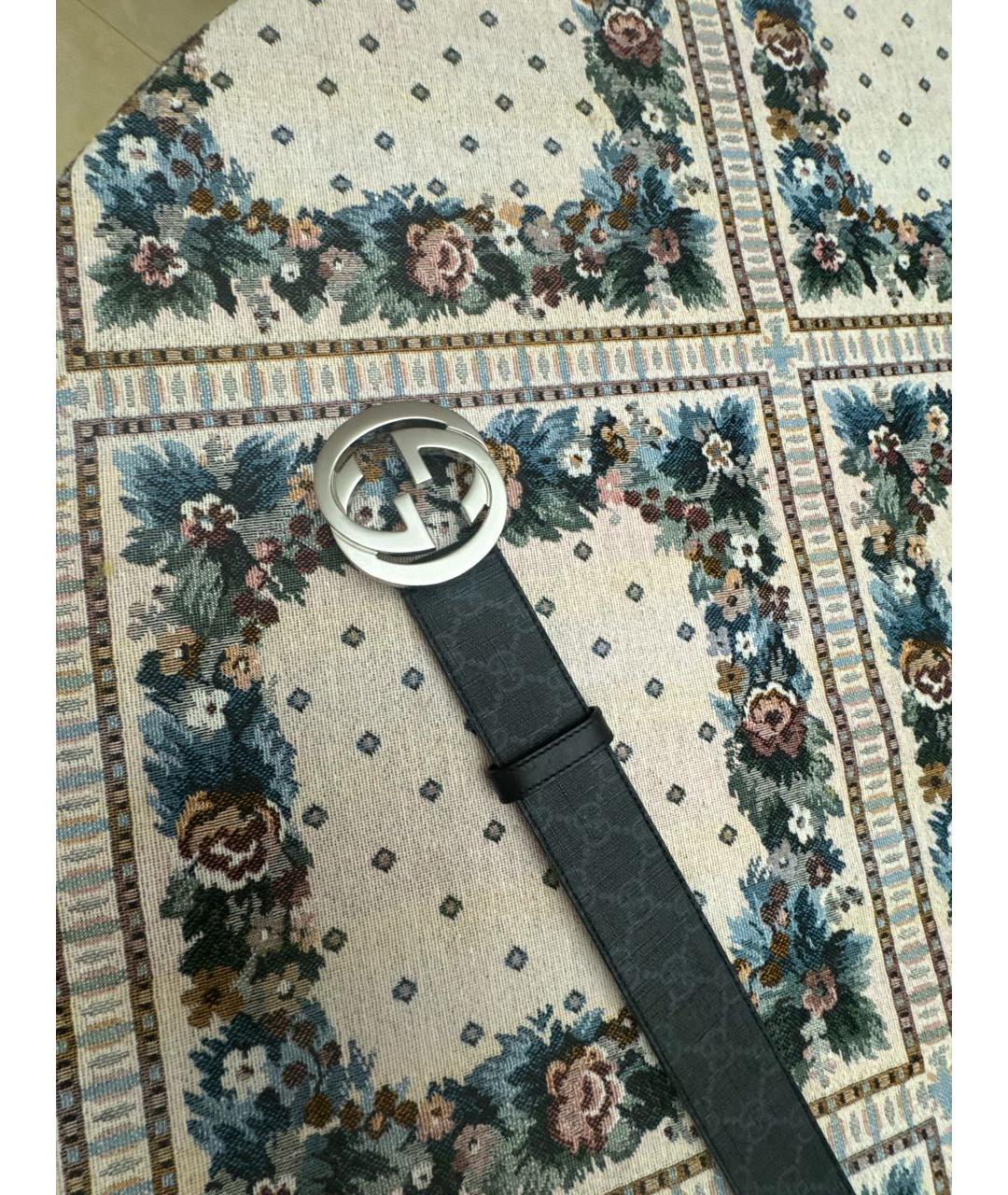 GUCCI Черный кожаный ремень, фото 2