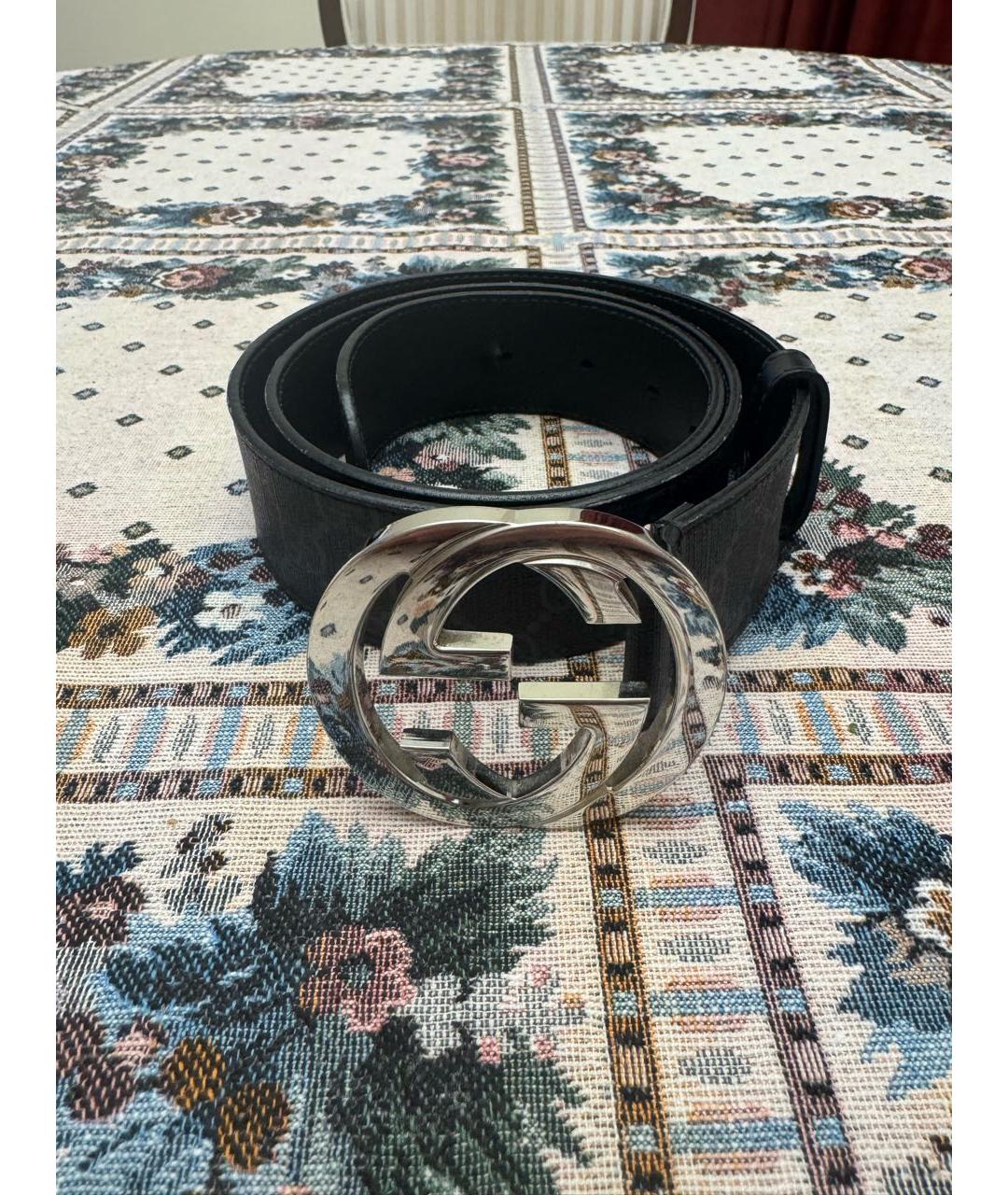 GUCCI Черный кожаный ремень, фото 4