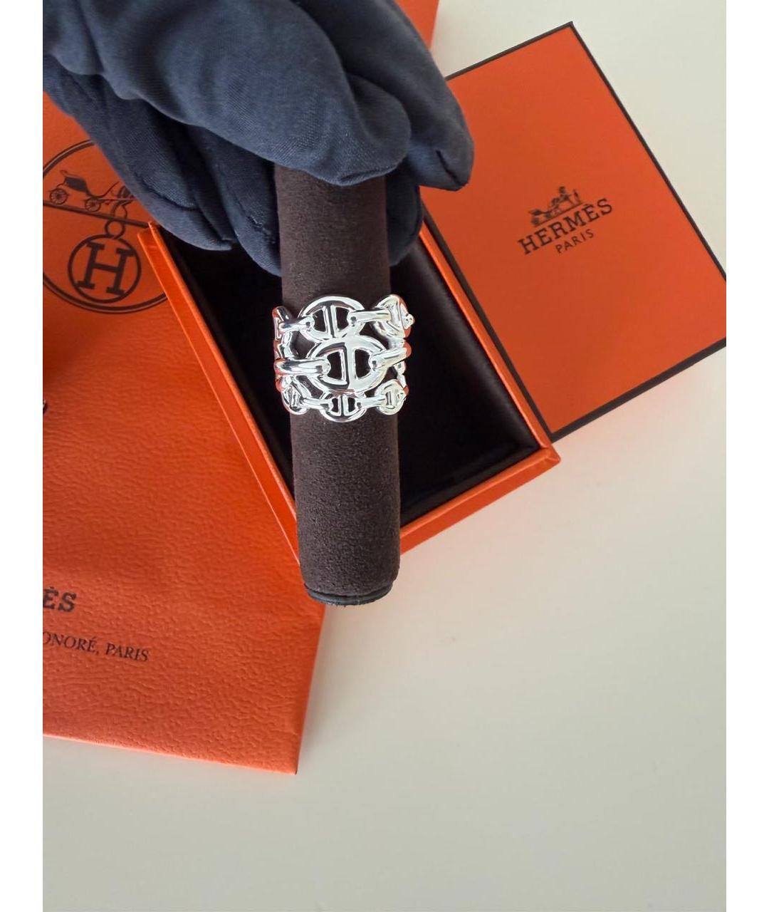 HERMES Серебряное серебряное кольцо, фото 3