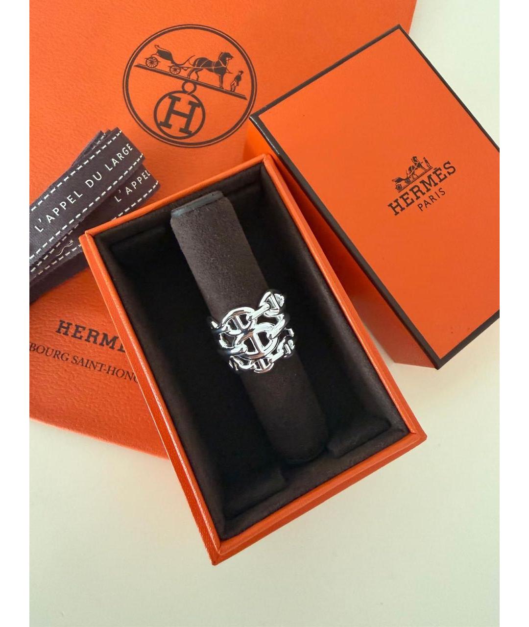 HERMES Серебряное серебряное кольцо, фото 2