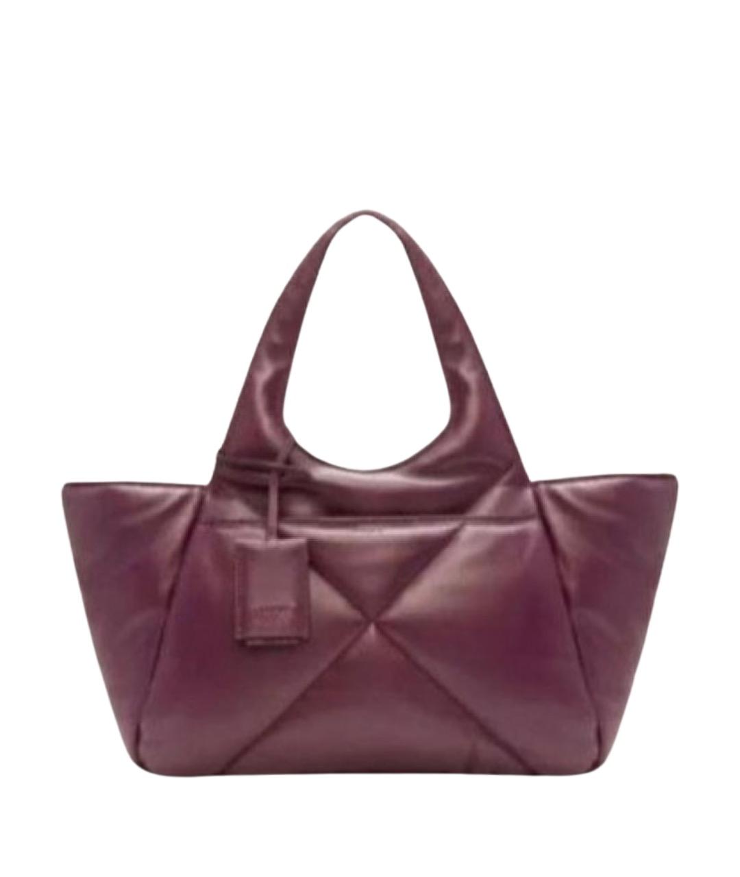 DKNY Бордовая кожаная сумка тоут, фото 1
