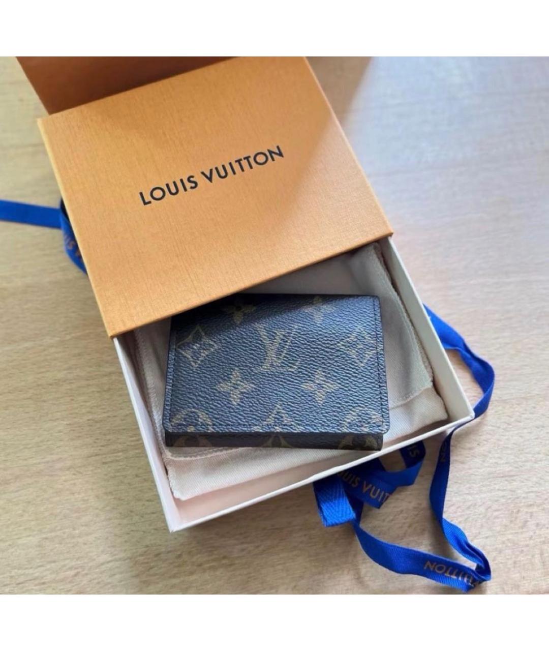 LOUIS VUITTON Коричневый кошелек, фото 4