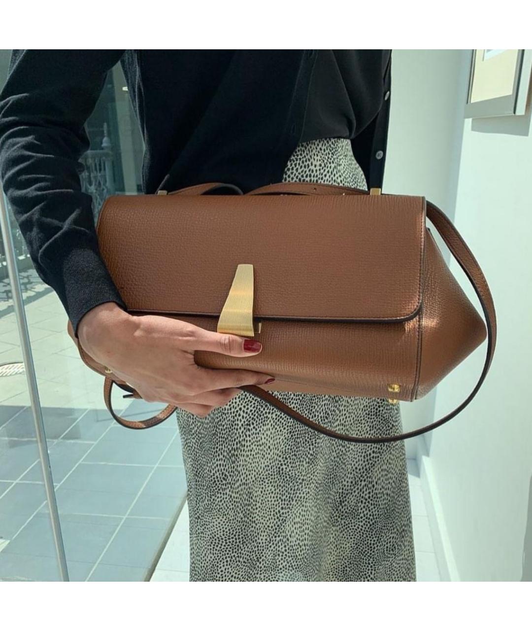 BOTTEGA VENETA Коричневая кожаная сумка через плечо, фото 5