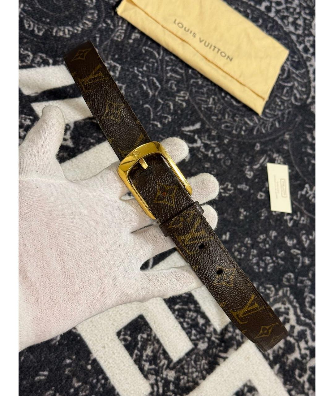 LOUIS VUITTON Коричневый ремень, фото 4