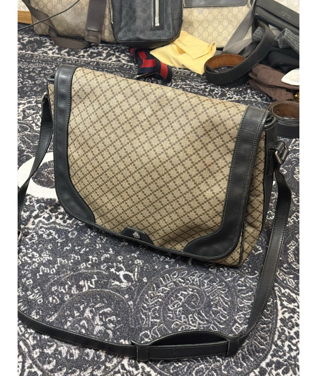GUCCI Бежевая канва сумка на плечо, фото 2