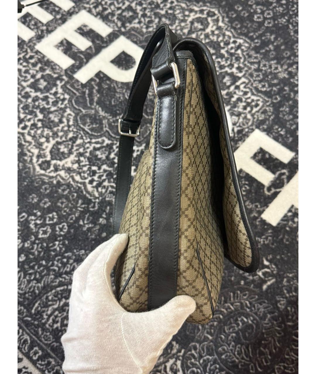 GUCCI Бежевая канва сумка на плечо, фото 5