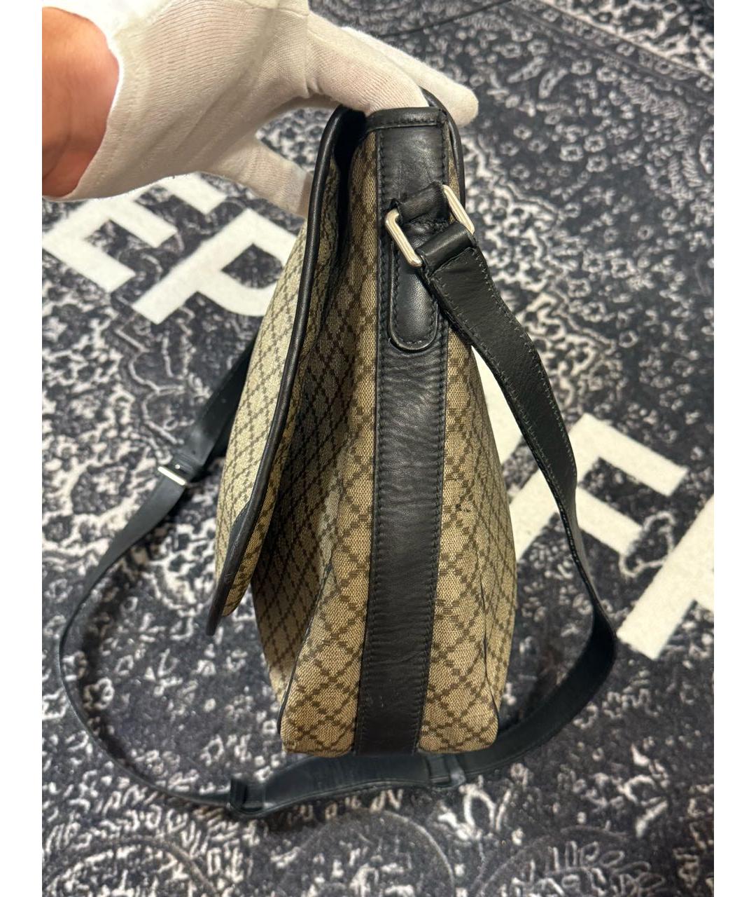 GUCCI Бежевая канва сумка на плечо, фото 6