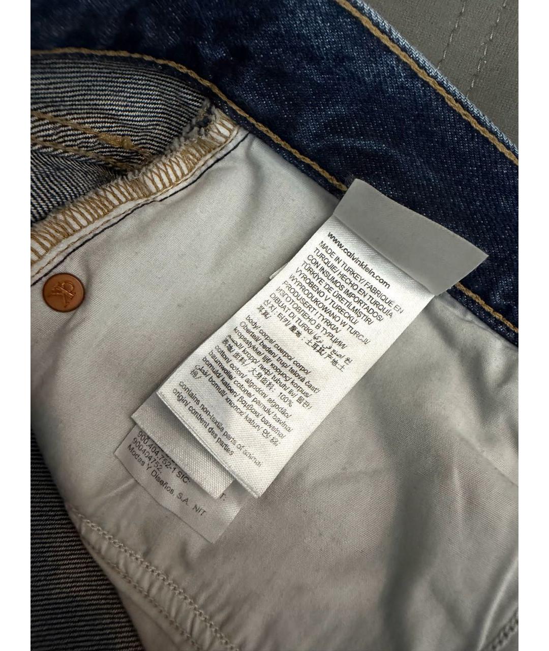 CALVIN KLEIN Синие хлопковые джинсы клеш, фото 6