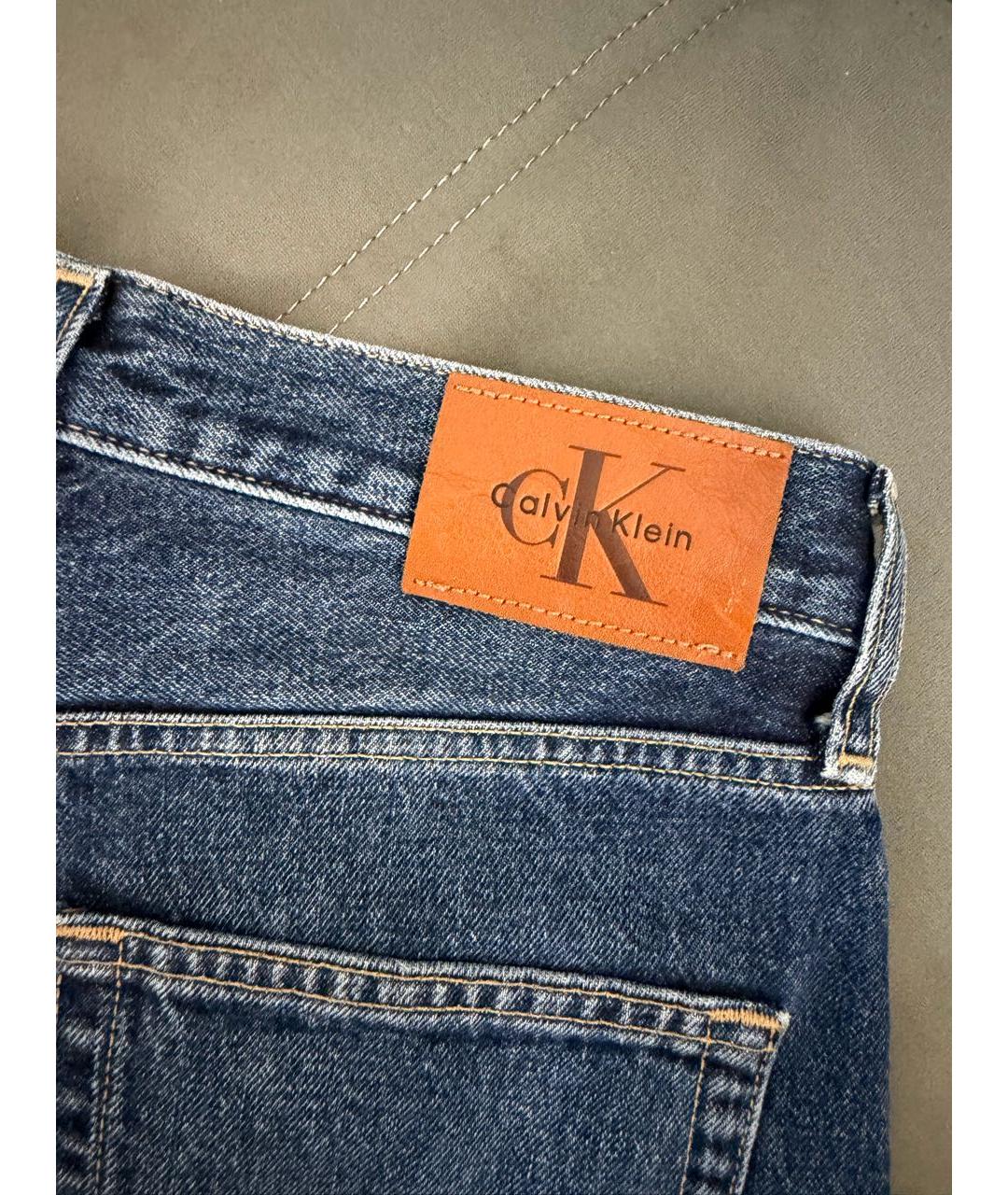 CALVIN KLEIN Синие хлопковые джинсы клеш, фото 4