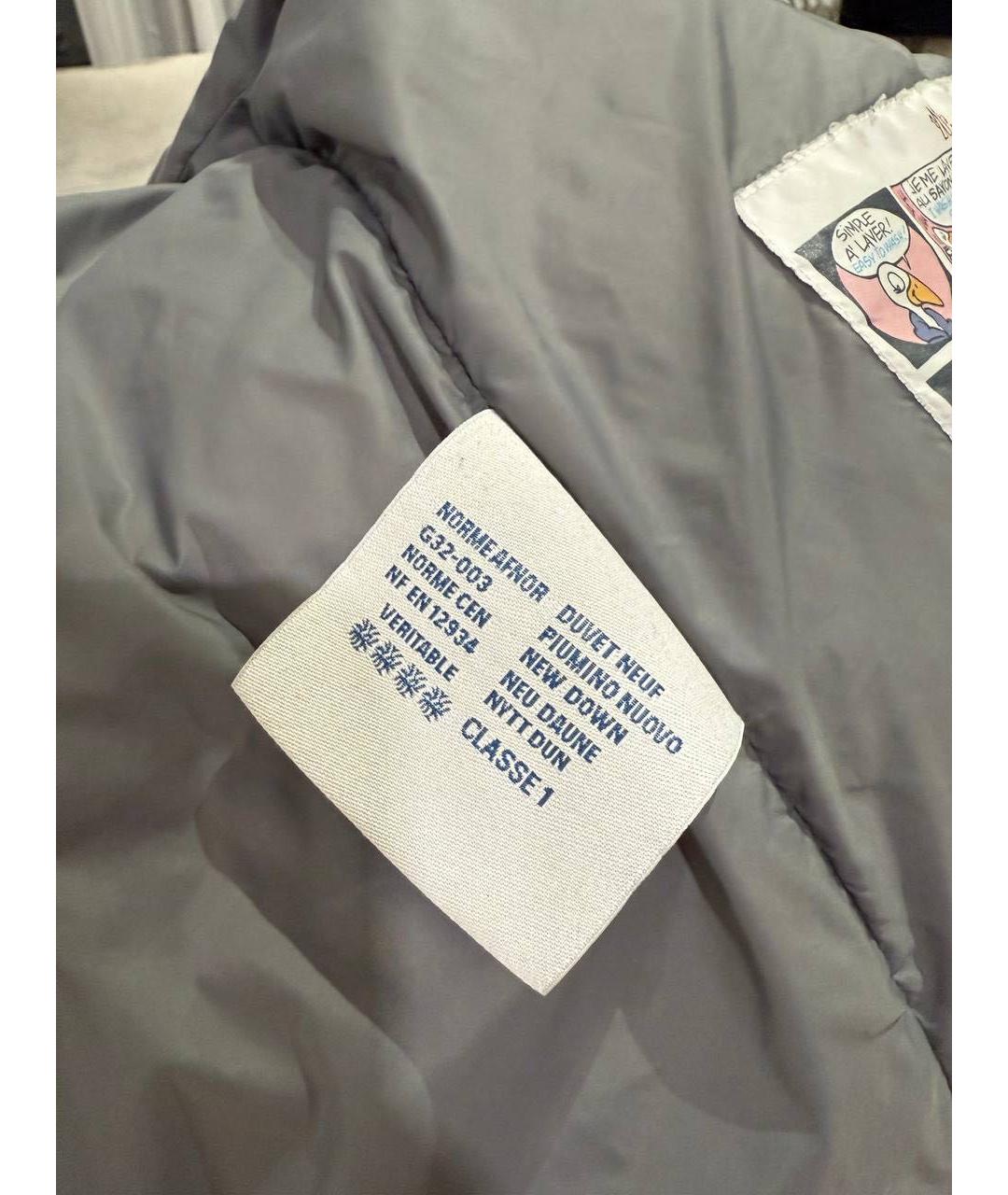 MONCLER Серая нейлоновая куртка, фото 2