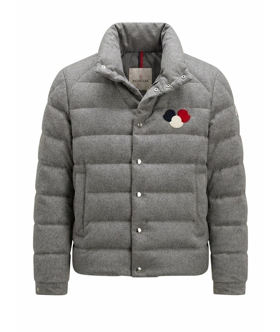 MONCLER Серая нейлоновая куртка, фото 1