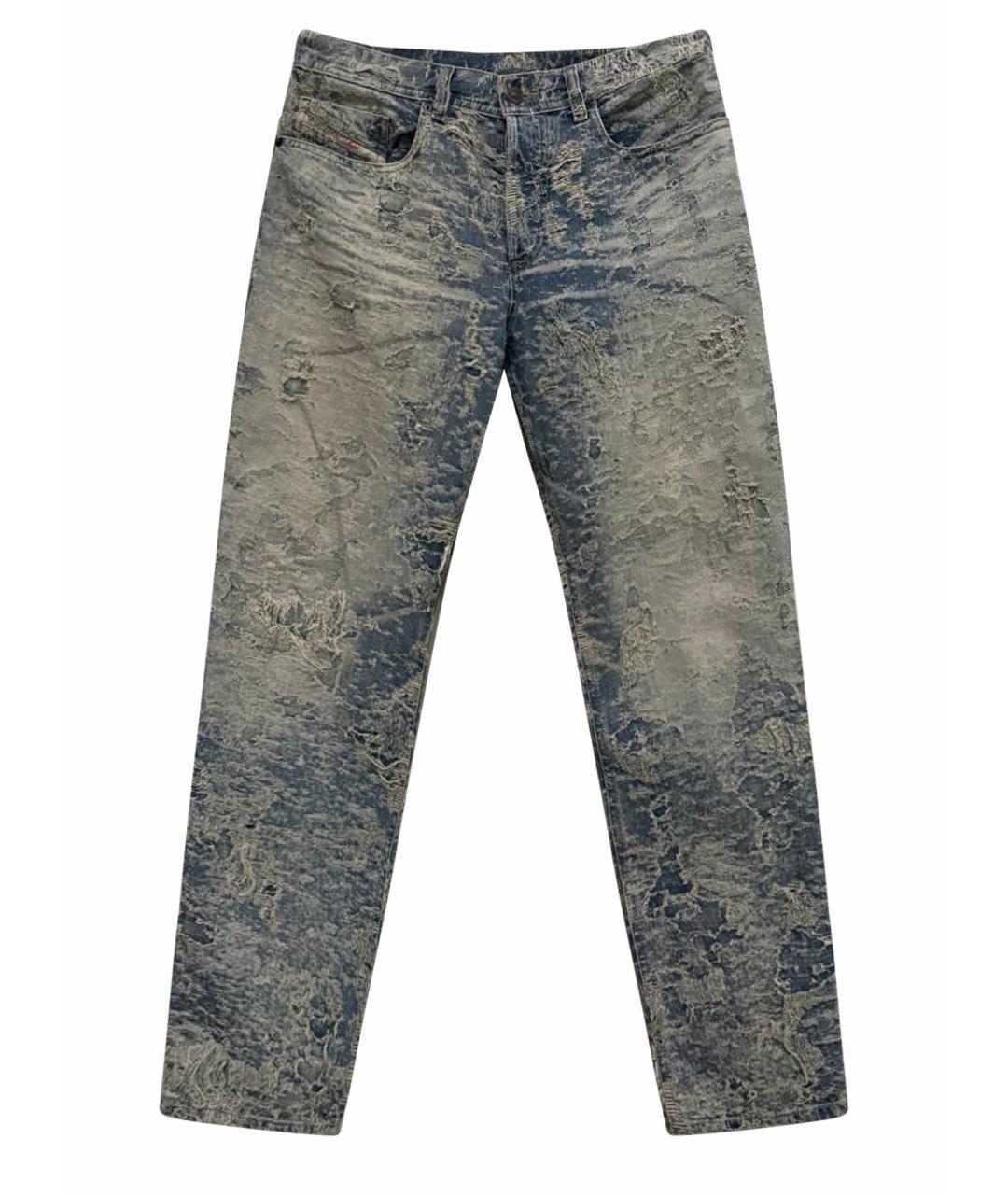 DIESEL Голубые хлопковые джинсы скинни, фото 1