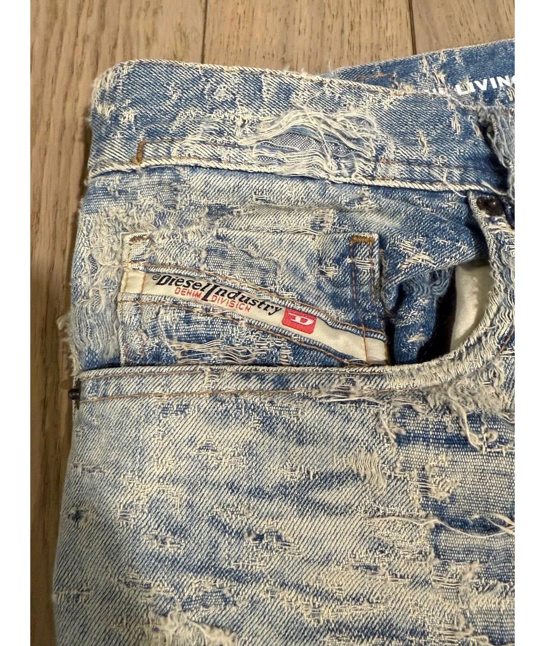 DIESEL Голубые хлопковые джинсы скинни, фото 4