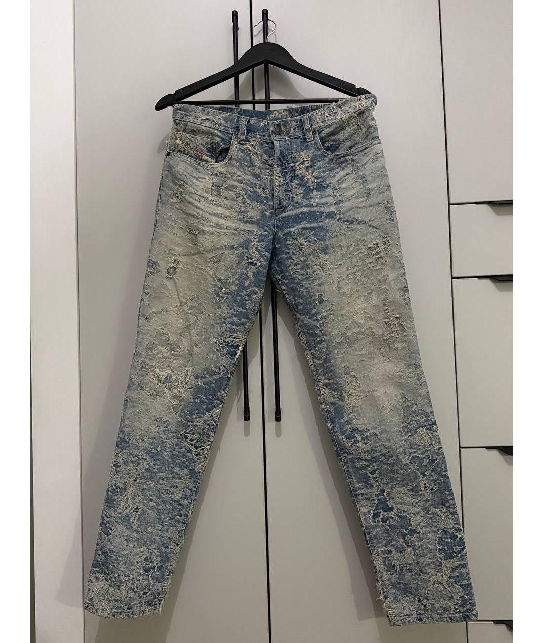 DIESEL Голубые хлопковые джинсы скинни, фото 5