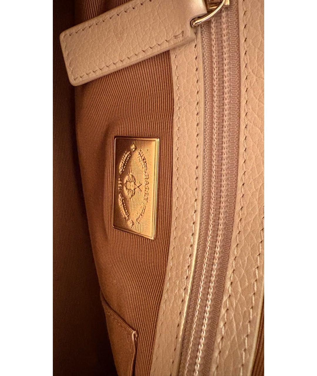 BALLY Бежевая кожаная сумка тоут, фото 4