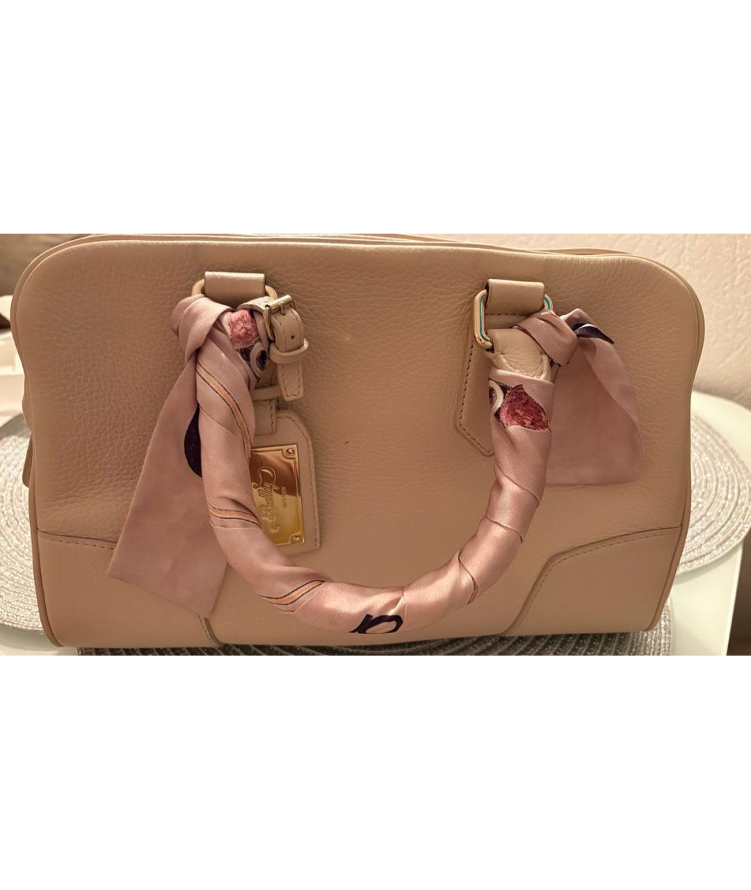 BALLY Бежевая кожаная сумка тоут, фото 6
