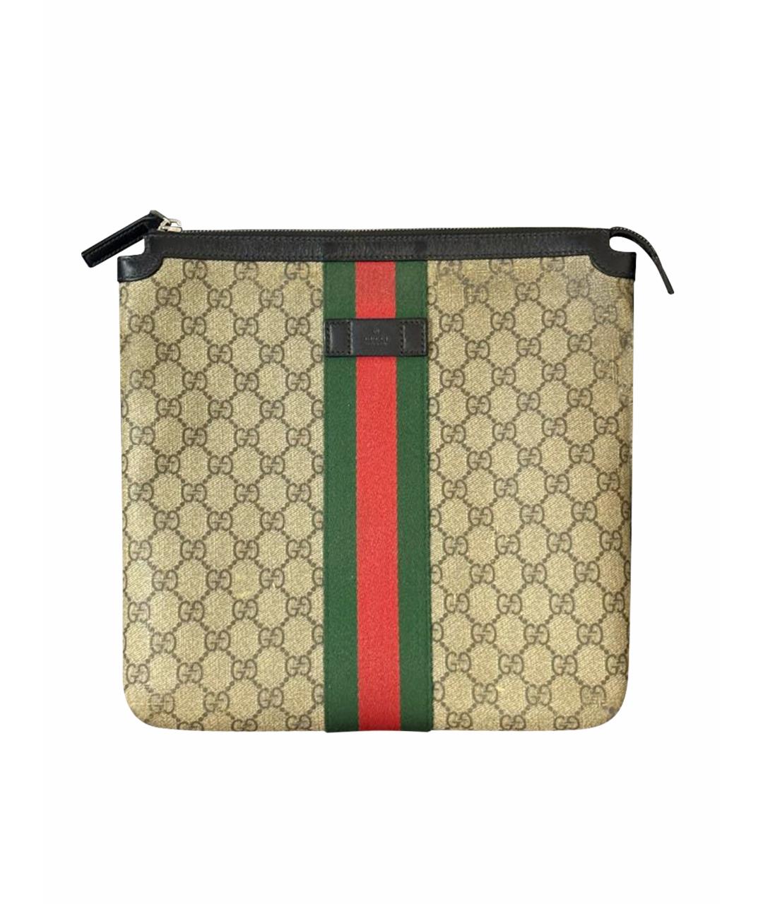 GUCCI Бежевая канва сумка на плечо, фото 1