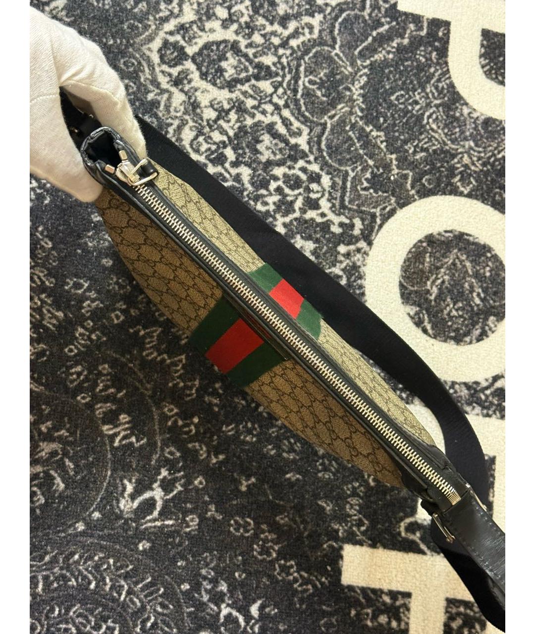 GUCCI Бежевая канва сумка на плечо, фото 3
