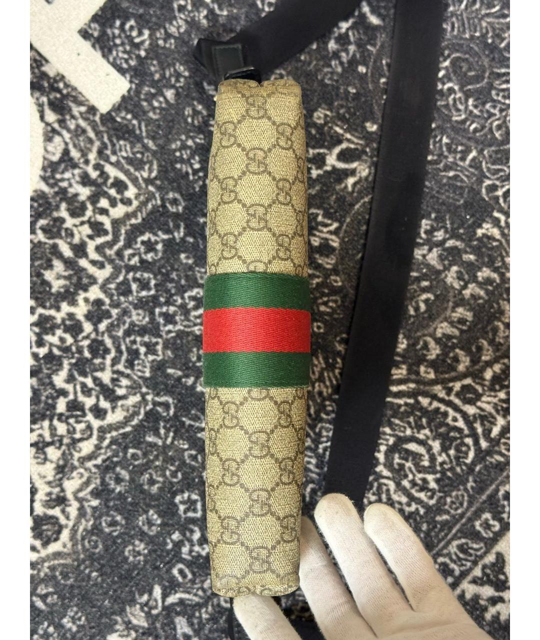 GUCCI Бежевая канва сумка на плечо, фото 4