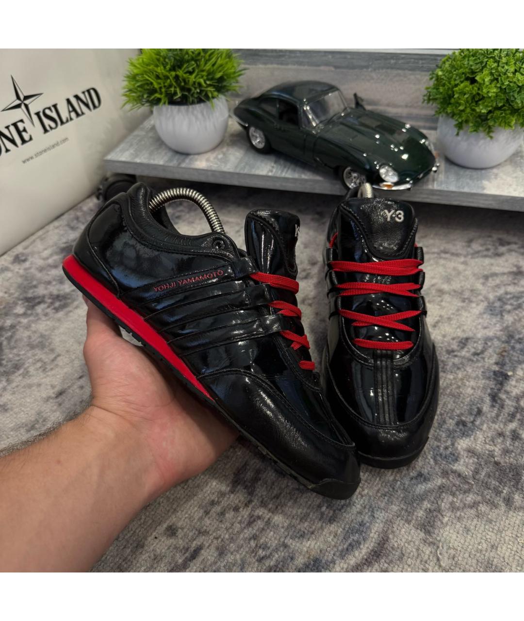 Y-3 Черные кожаные кроссовки, фото 2