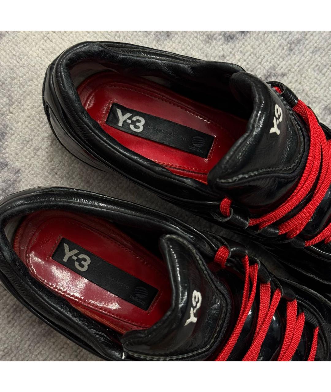 Y-3 Черные кожаные кроссовки, фото 6