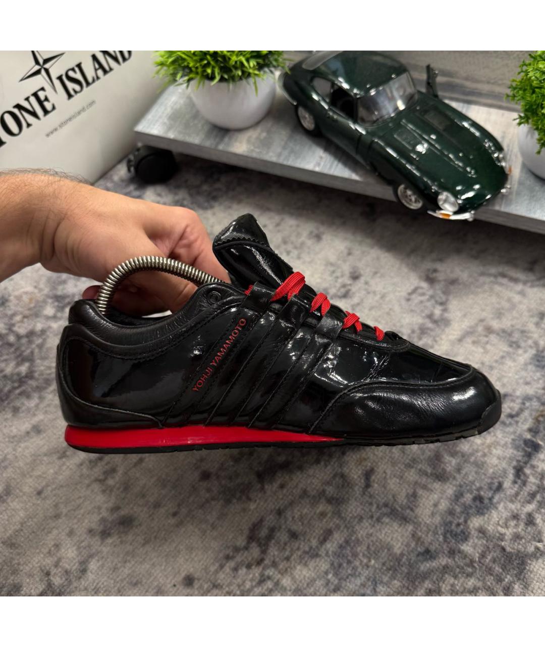Y-3 Черные кожаные кроссовки, фото 8