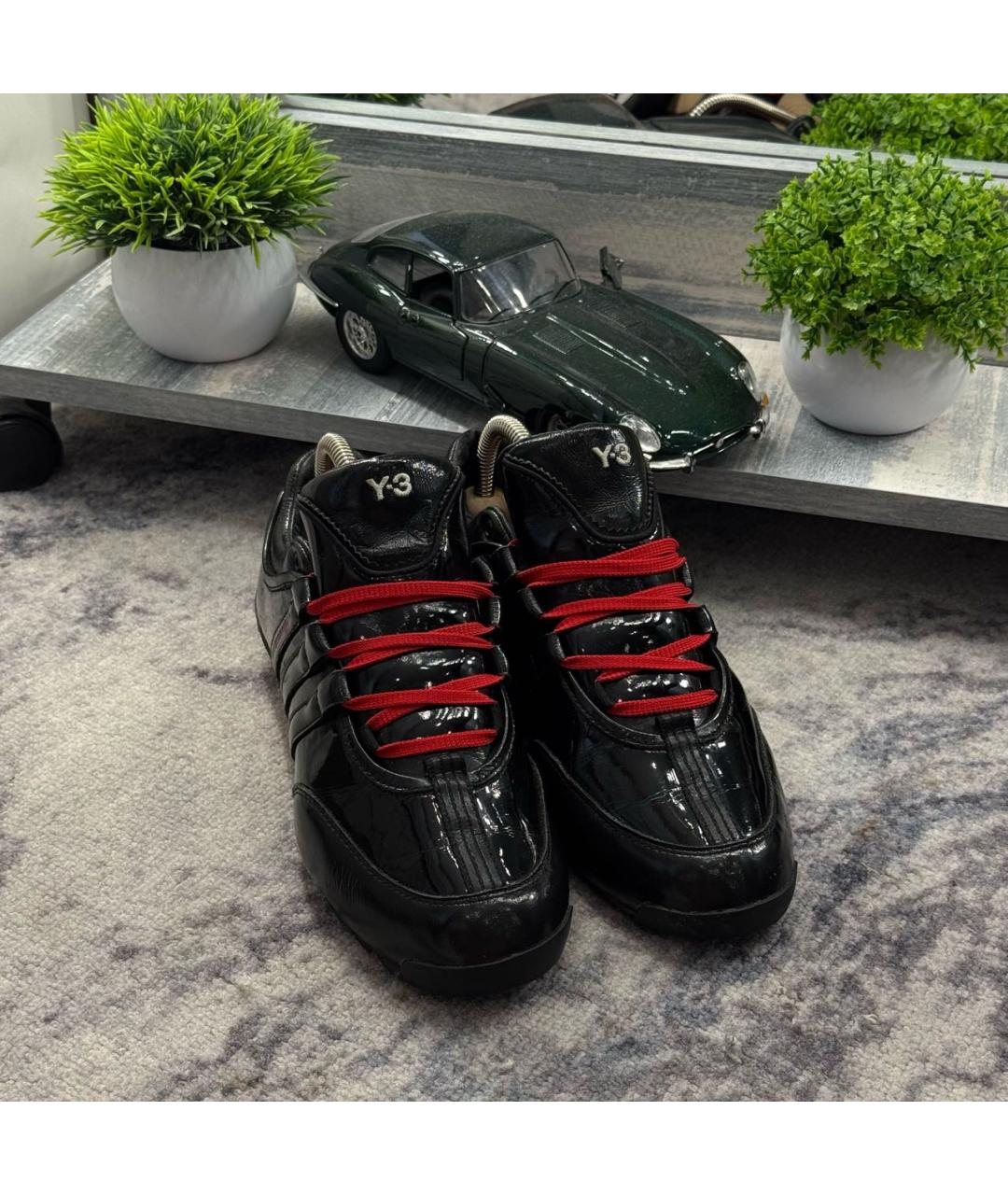 Y-3 Черные кожаные кроссовки, фото 3