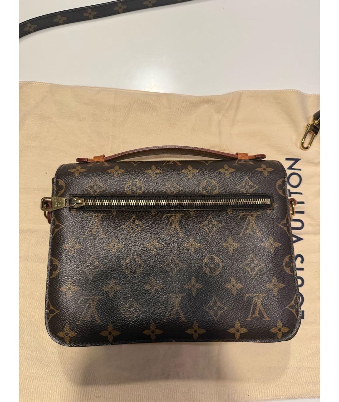 LOUIS VUITTON Коричневая канва сумка через плечо, фото 3