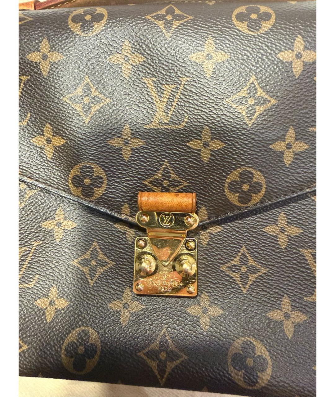 LOUIS VUITTON Коричневая канва сумка через плечо, фото 6