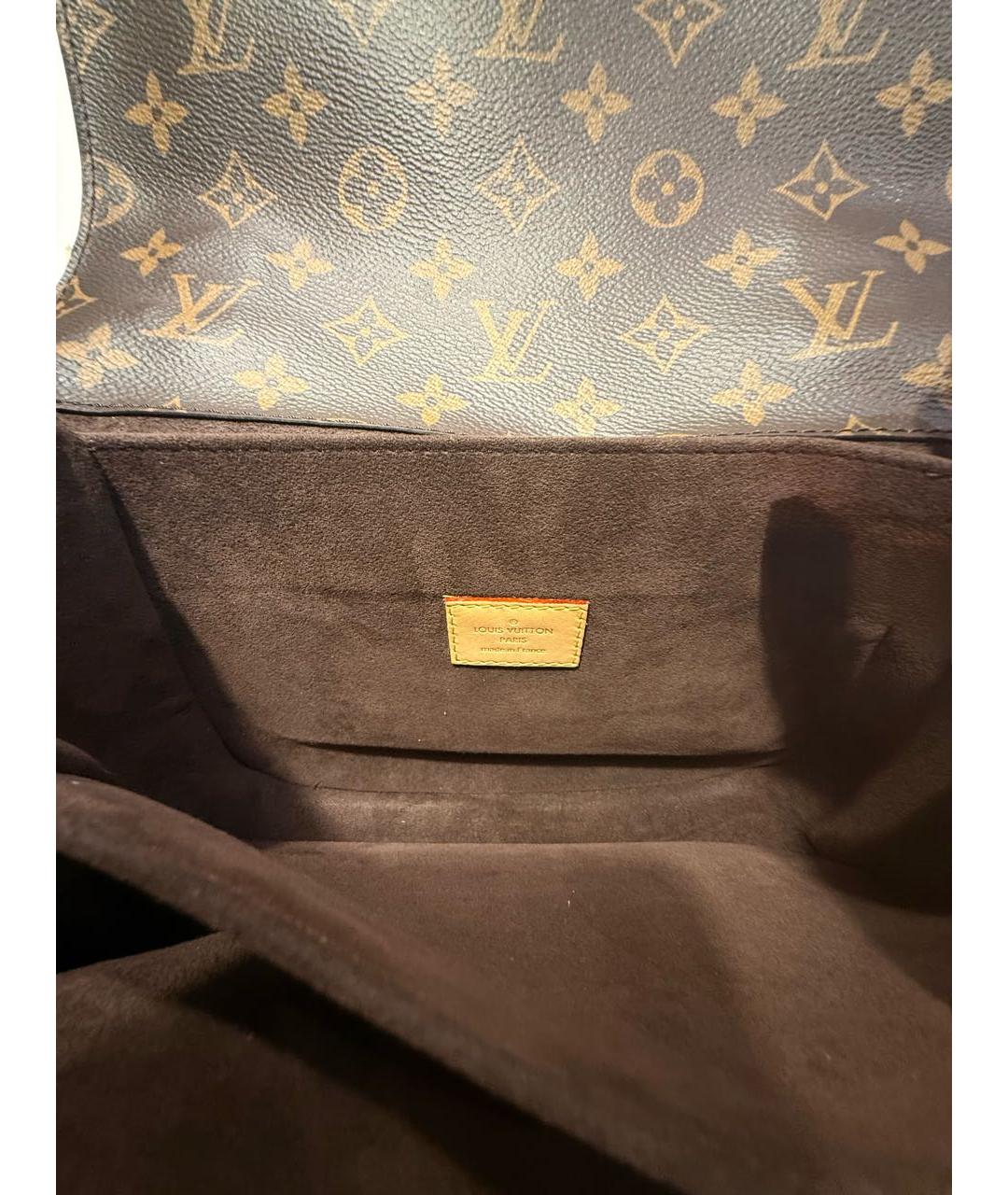 LOUIS VUITTON Коричневая канва сумка через плечо, фото 4