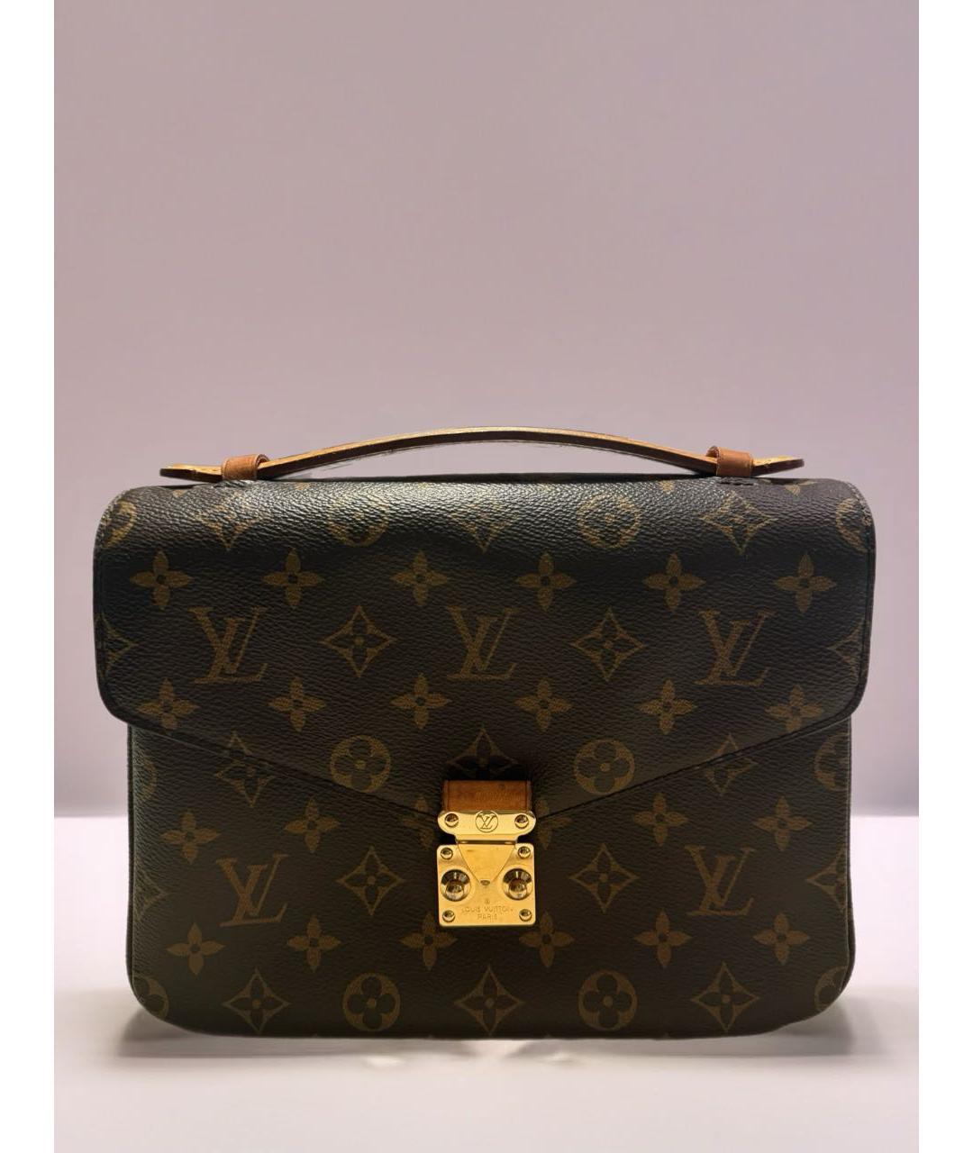 LOUIS VUITTON Коричневая канва сумка через плечо, фото 9