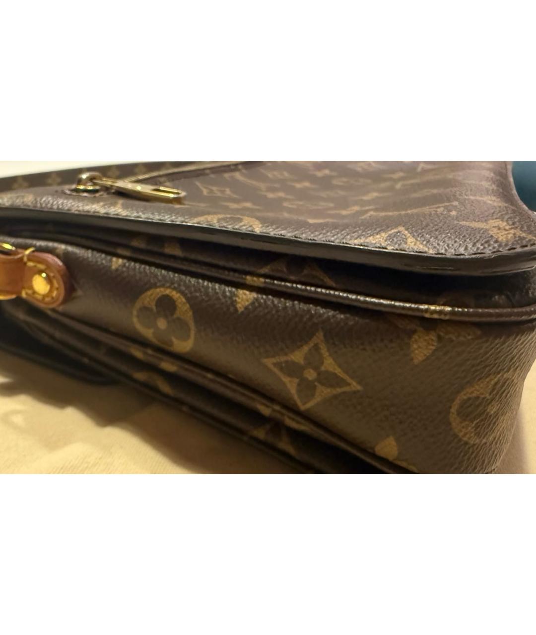 LOUIS VUITTON Коричневая канва сумка через плечо, фото 8