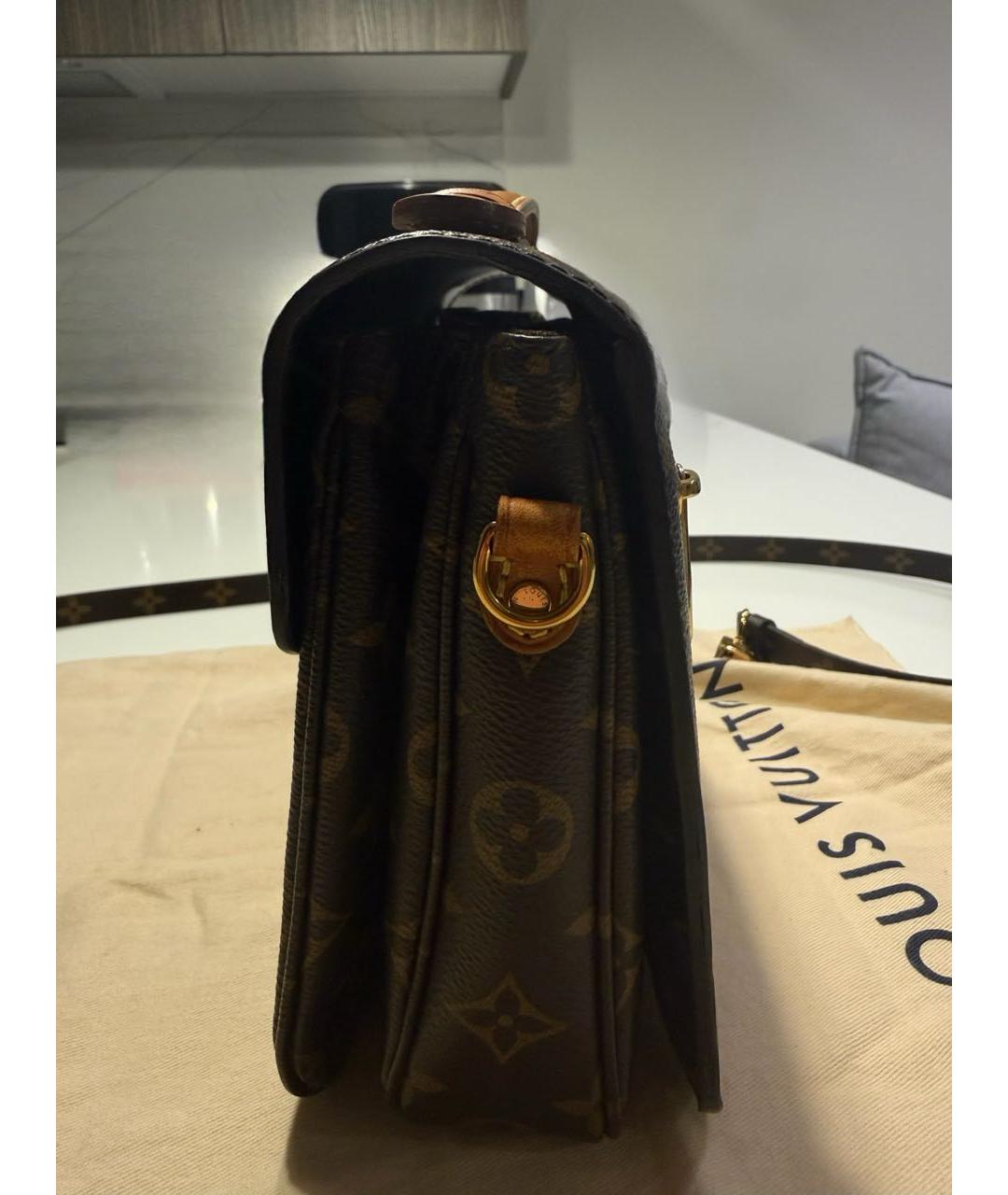LOUIS VUITTON Коричневая канва сумка через плечо, фото 2