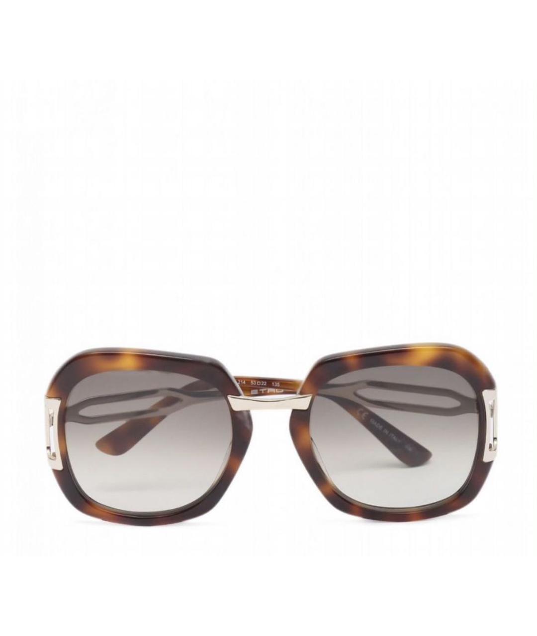 ETRO Коричневые пластиковые солнцезащитные очки, фото 4