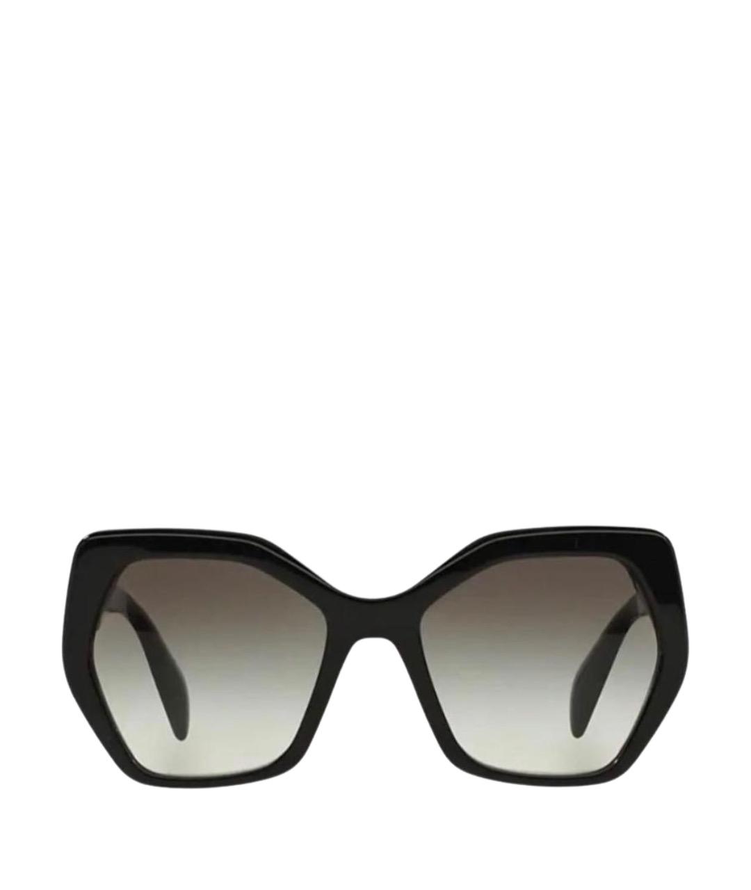 PRADA Черные пластиковые солнцезащитные очки, фото 1