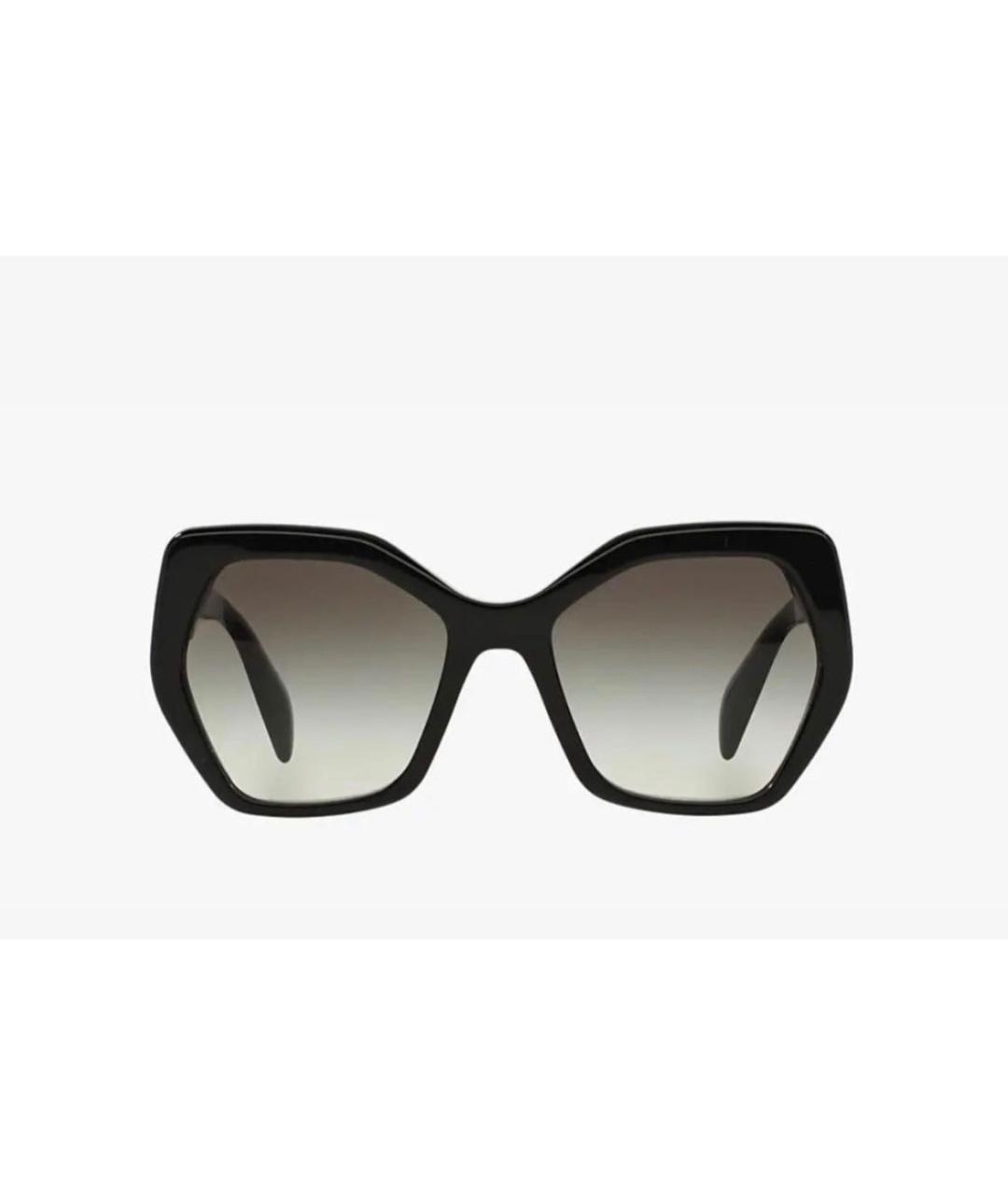 PRADA Черные пластиковые солнцезащитные очки, фото 3