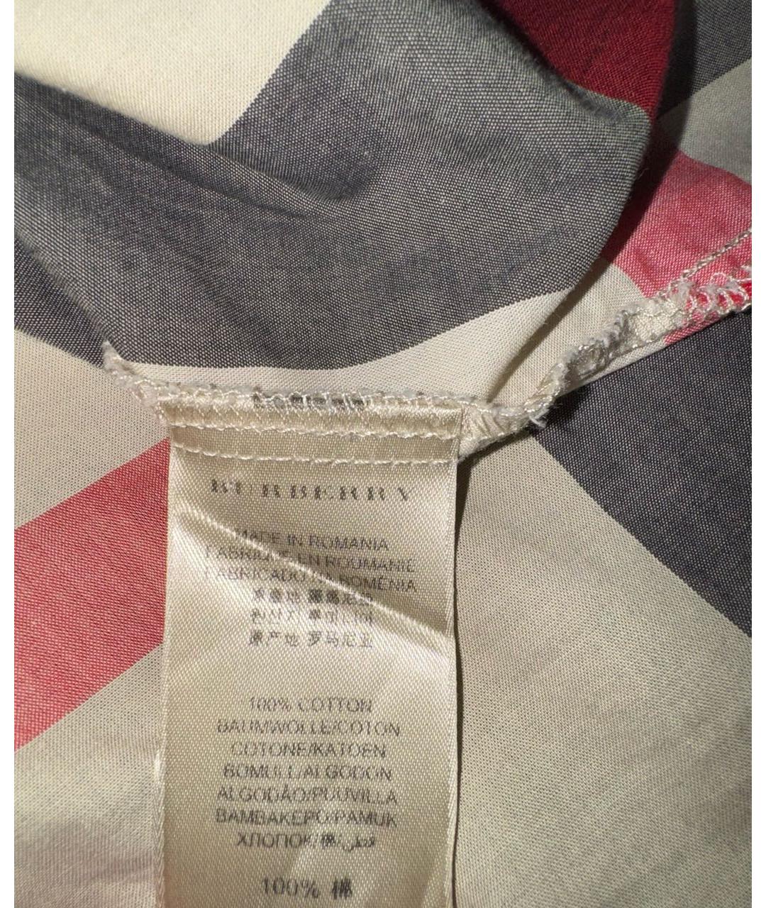 BURBERRY Бежевая хлопковая рубашка, фото 4
