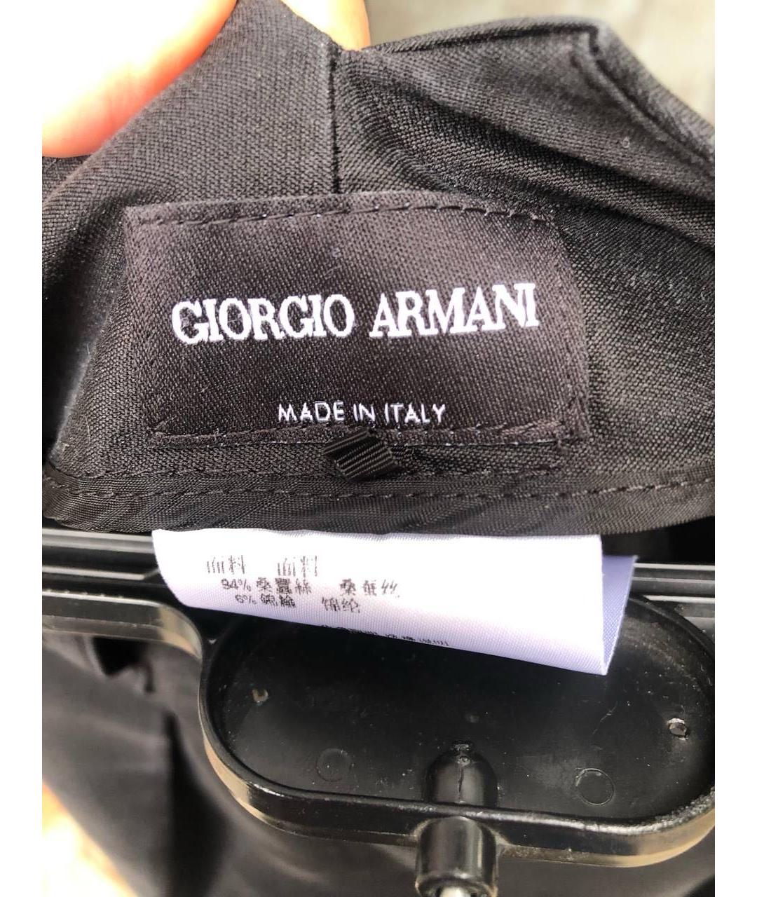 GIORGIO ARMANI Черные шелковые брюки широкие, фото 3