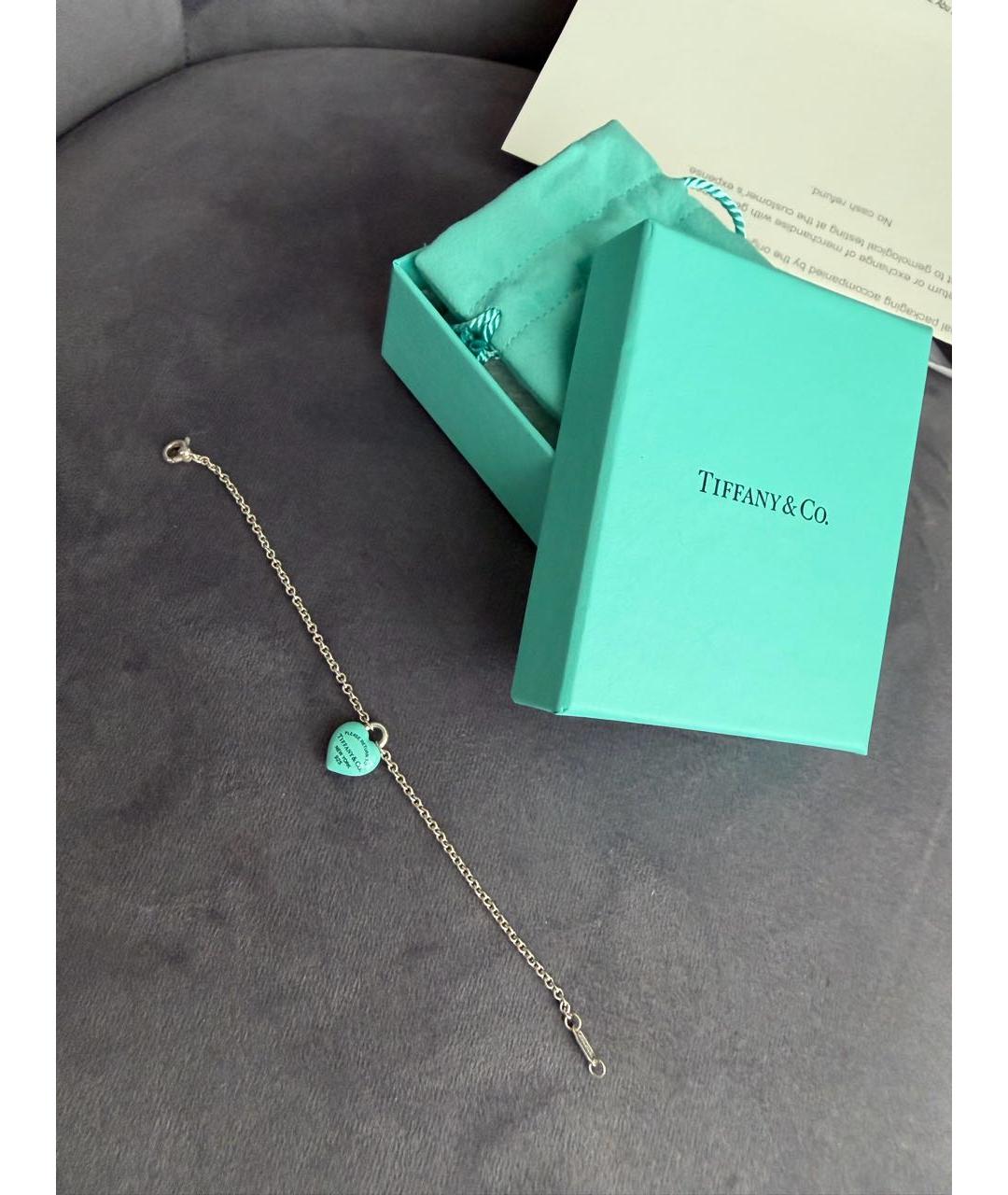 TIFFANY&CO Бирюзовый серебряный браслет, фото 2