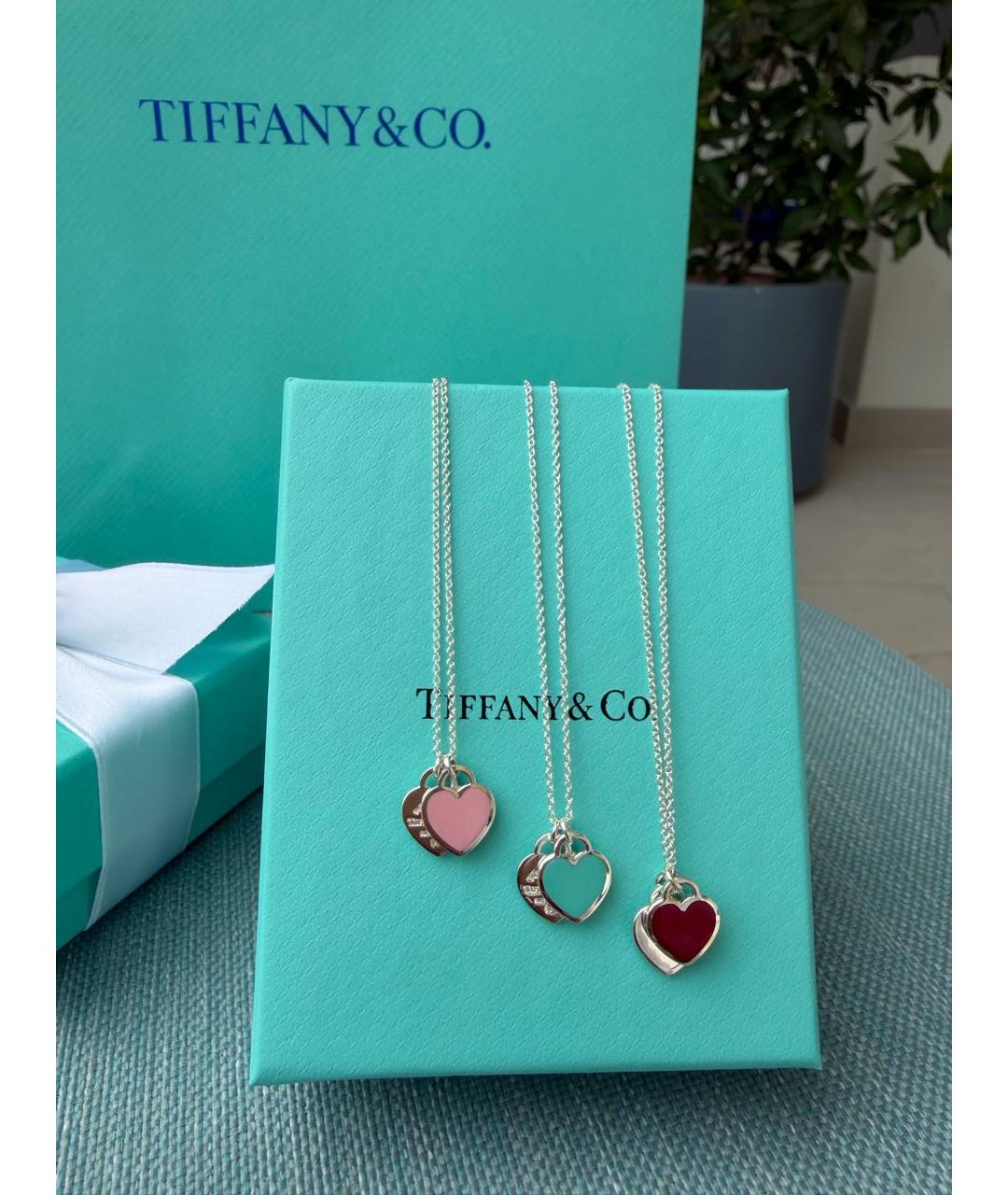 TIFFANY&CO Розовая серебряная подвеска, фото 2