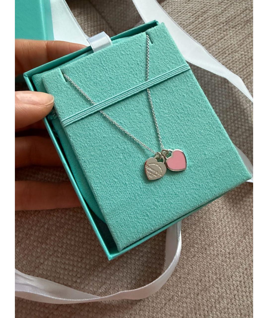 TIFFANY&CO Розовая серебряная подвеска, фото 3