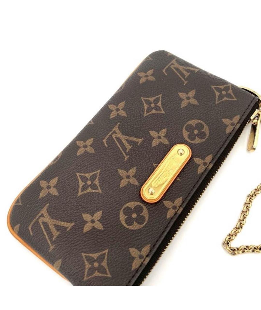 LOUIS VUITTON Коричневая кожаная сумка с короткими ручками, фото 6