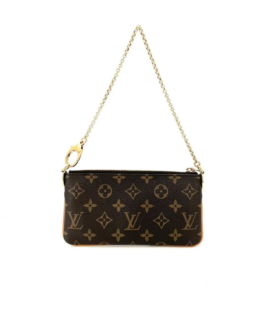 LOUIS VUITTON Коричневая кожаная сумка с короткими ручками, фото 2