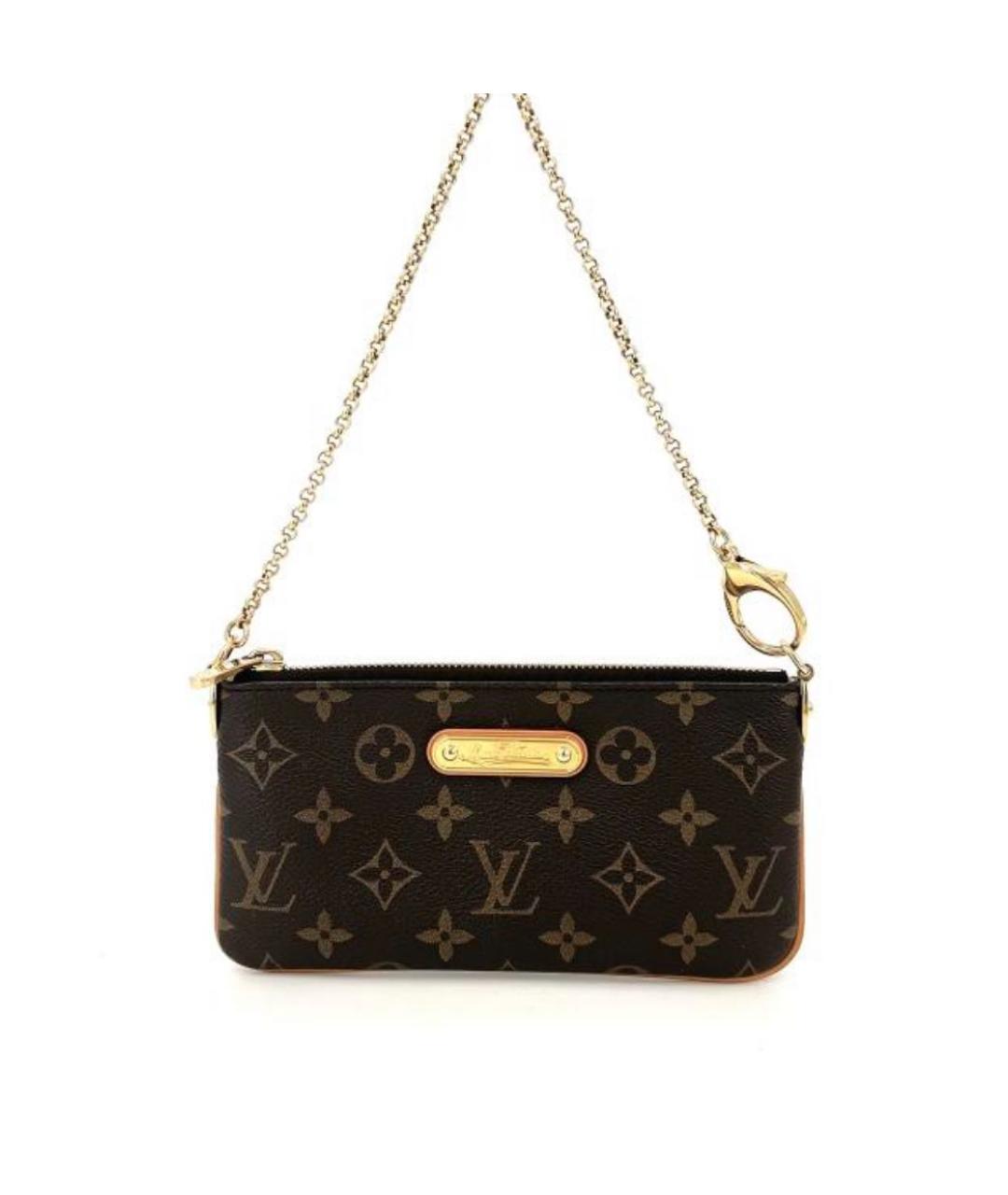 LOUIS VUITTON Коричневая кожаная сумка с короткими ручками, фото 1