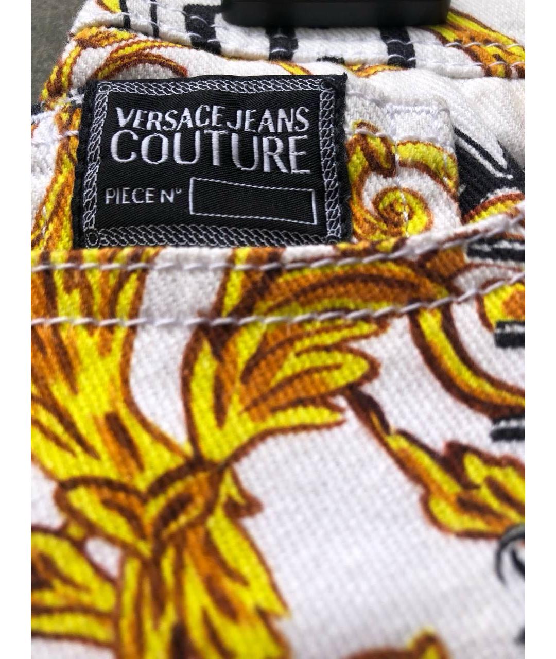 VERSACE JEANS COUTURE Мульти хлопко-эластановая юбка мини, фото 7