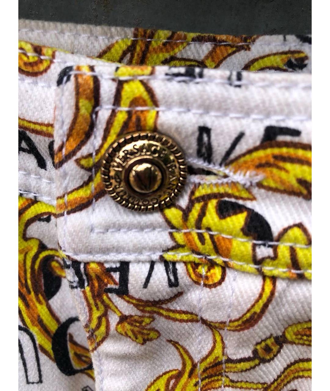 VERSACE JEANS COUTURE Мульти хлопко-эластановая юбка мини, фото 8