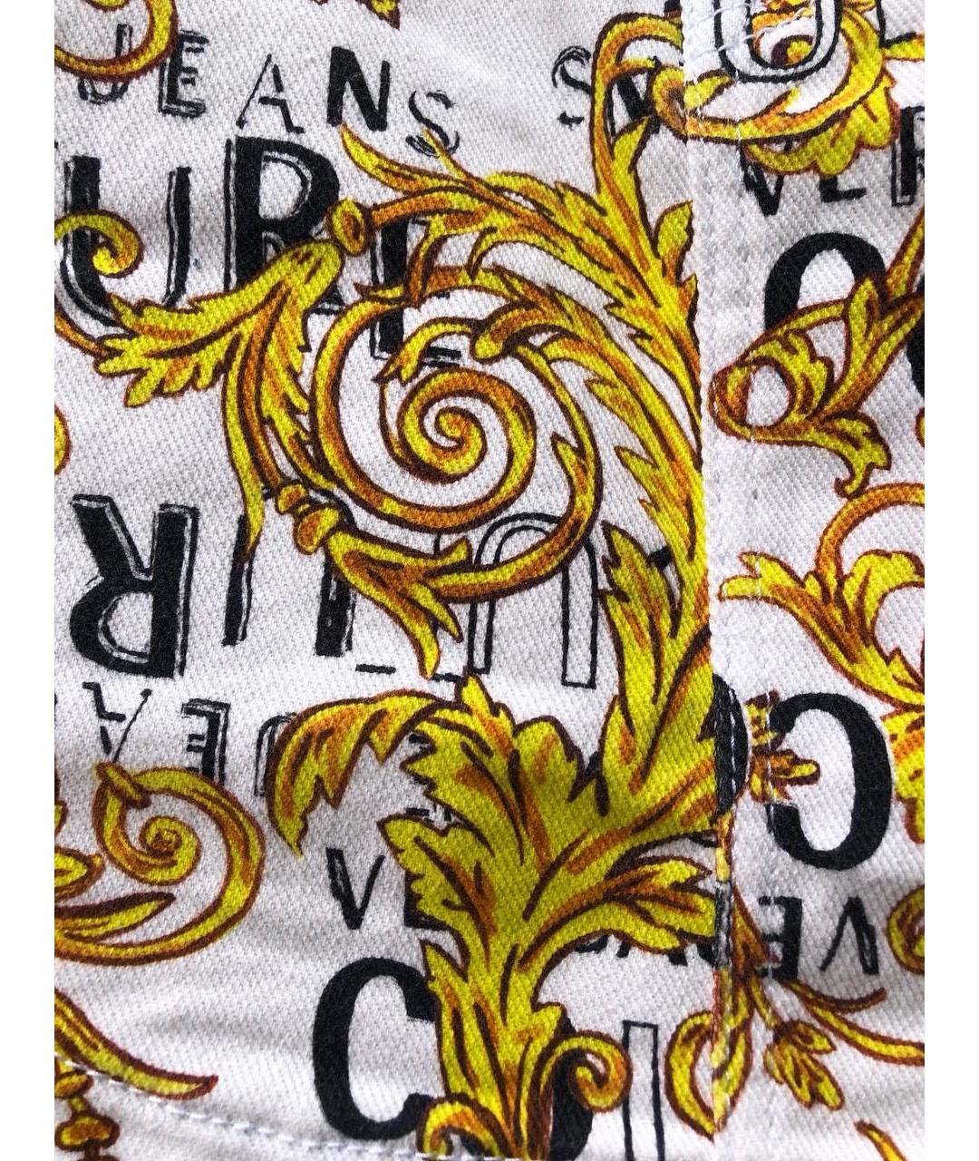 VERSACE JEANS COUTURE Мульти хлопко-эластановая юбка мини, фото 5