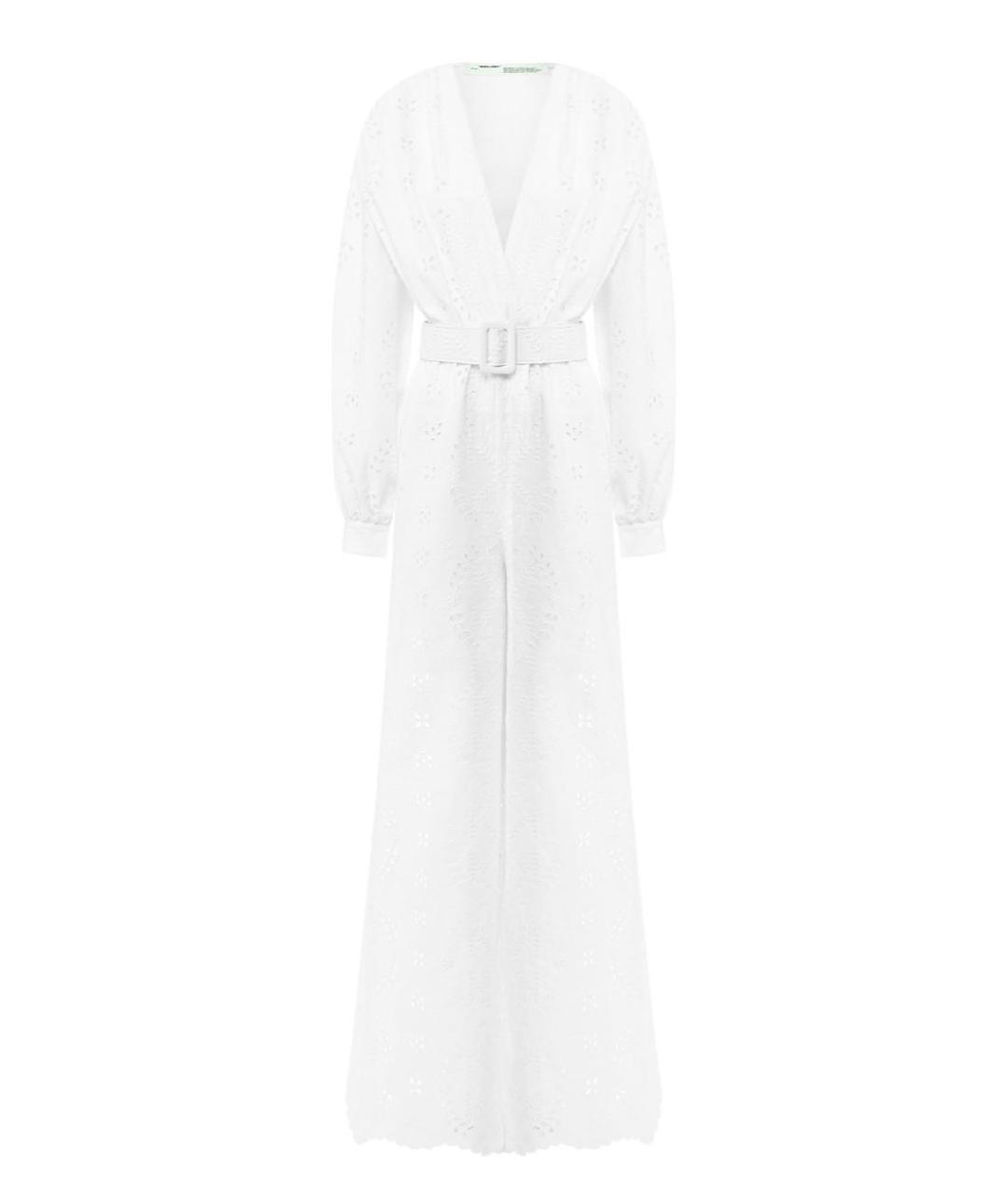 OFF-WHITE Белый хлопковый комбинезон, фото 1