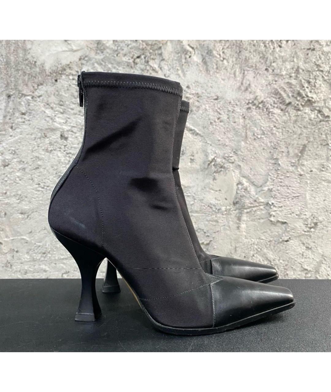CELINE Черные текстильные ботильоны, фото 3